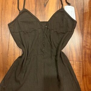 Brandy Melville Dark Brown Strappy Top